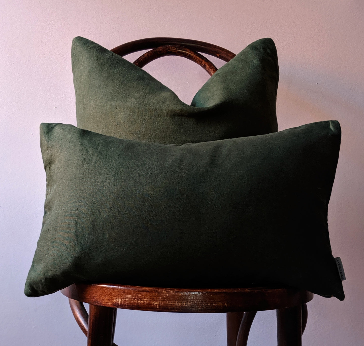 Forest Green Irish Linen Cushion