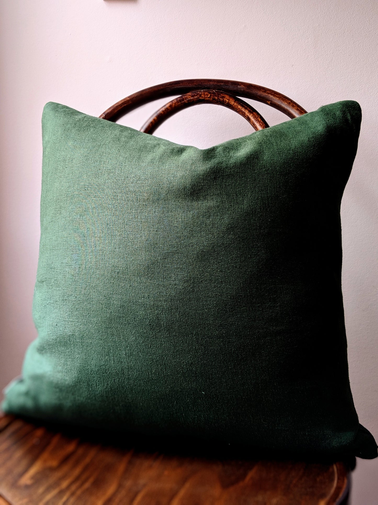 Forest Green Irish Linen Cushion