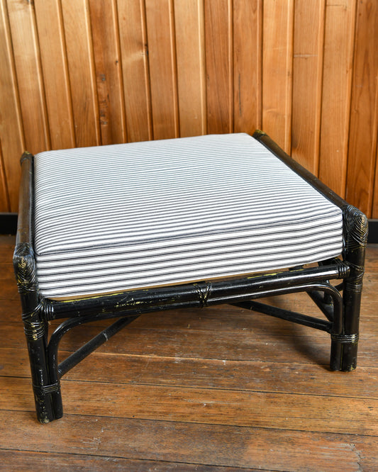 Vintage Cane Ottoman