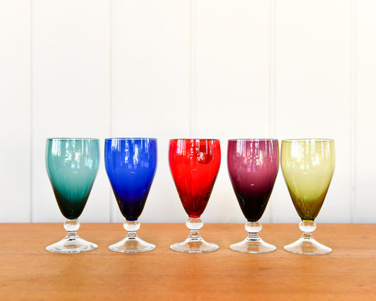 Mid Century Coloured Glasses