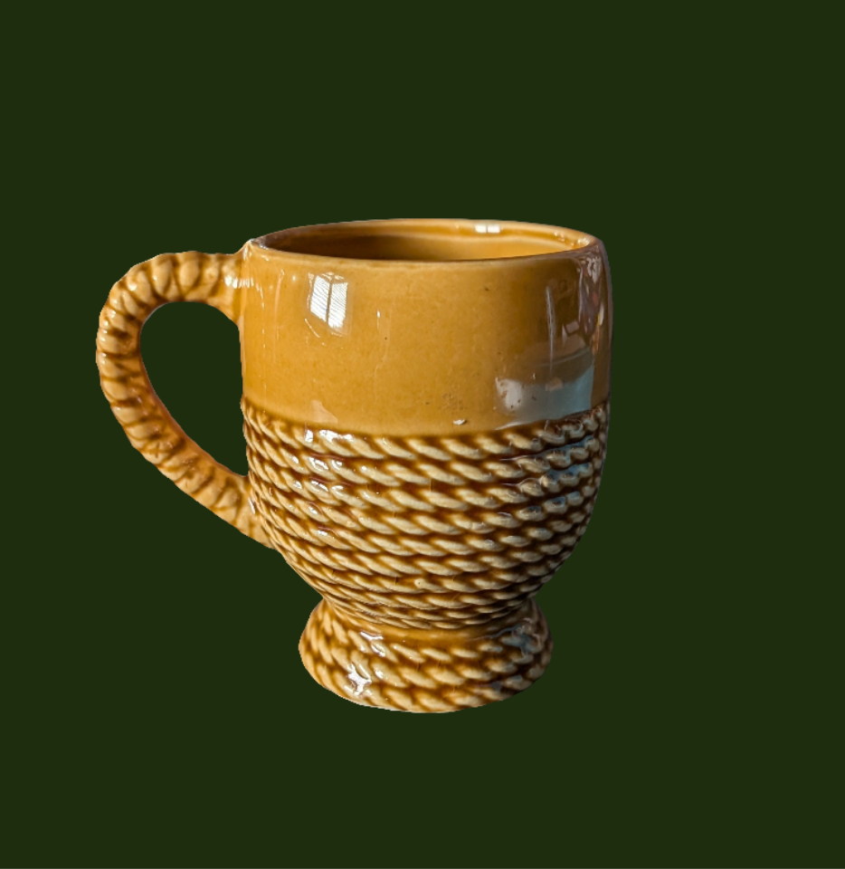 Mid Century Japanese Rope Mugs