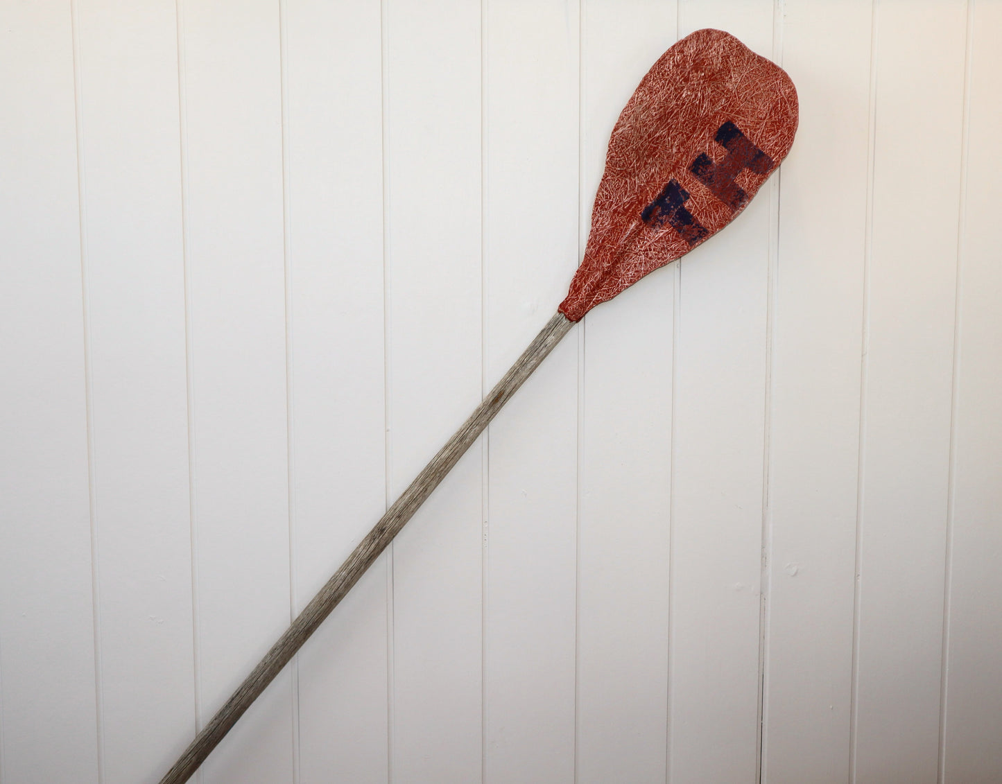 Vintage fibreglass and wooden paddle