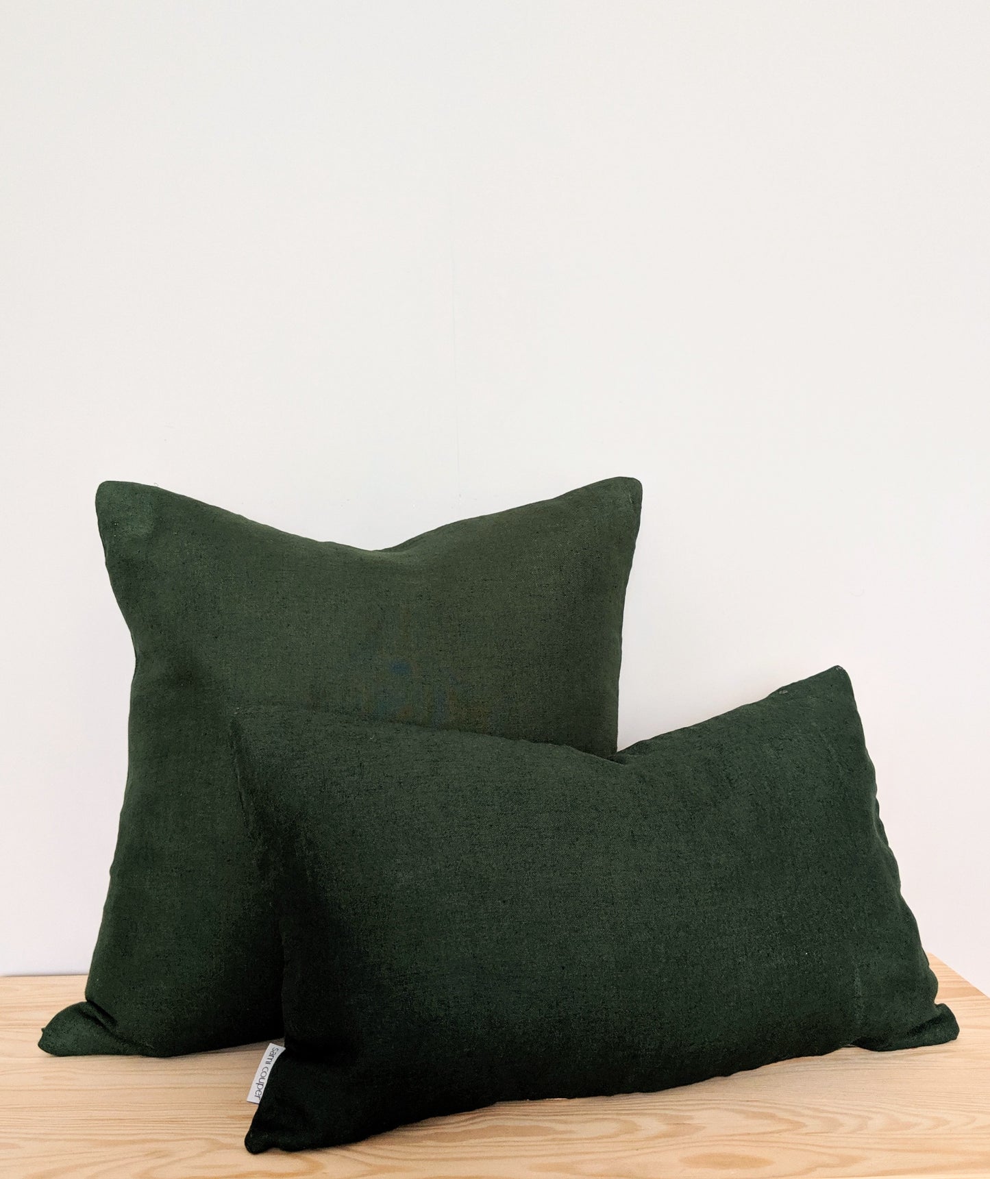 Forest Green Irish Linen Cushion