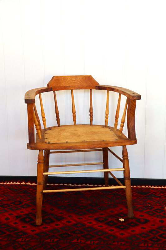 Antique Oak Captains Chair