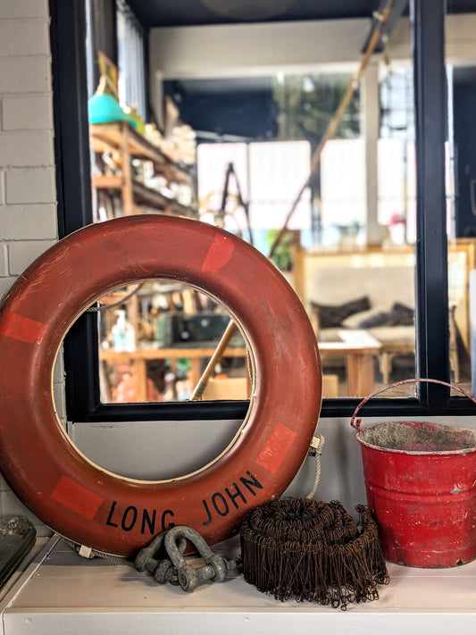 Vintage 'Long John' life ring