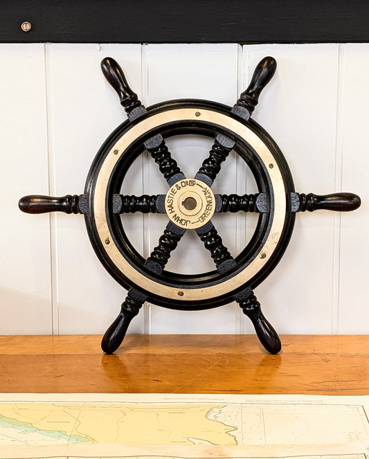 Vintage John Hastie & Co Ships Wheel 46cm