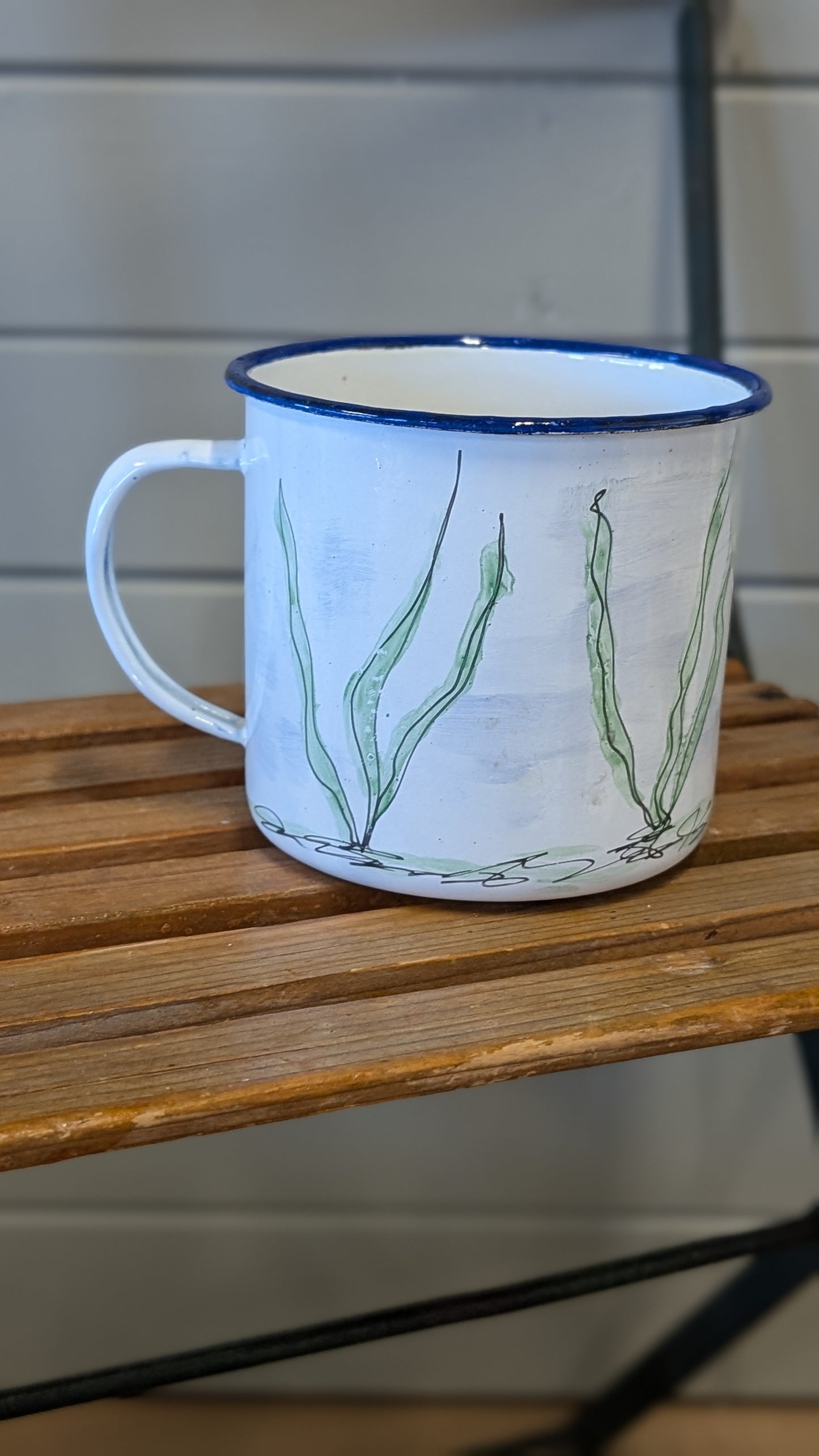 Enamel Hand Painted Cup