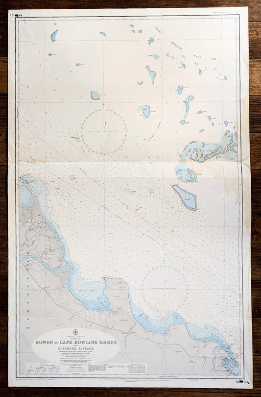 QLD - Bowen to Cape Bowling Green with Flinders Passage Aus 826 Chart / Map