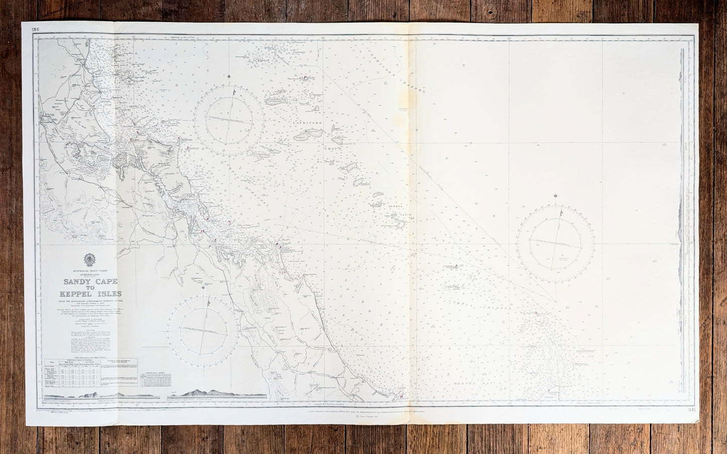 QLD - Sandy Cape to Keppel Isles Aus 345 Chart / Map