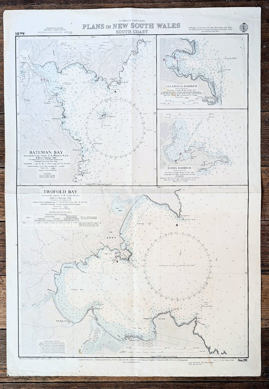 NSW - Plans NSW South Coast Aus 191 Chart / Map