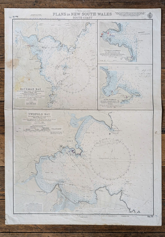 NSW - Plans NSW South Coast Aus 71 Chart / Map