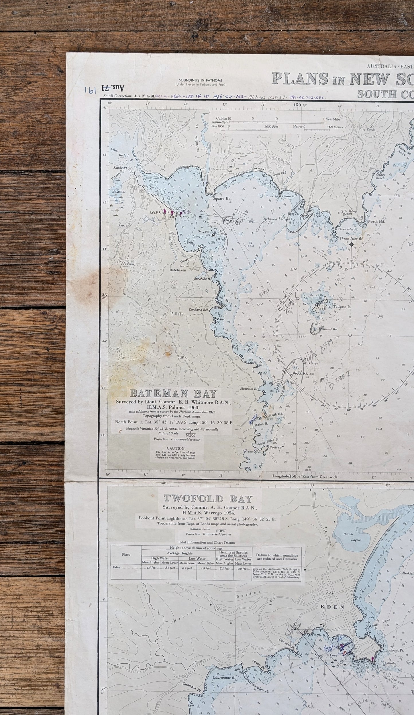 NSW - Plans NSW South Coast Aus 71 Chart / Map