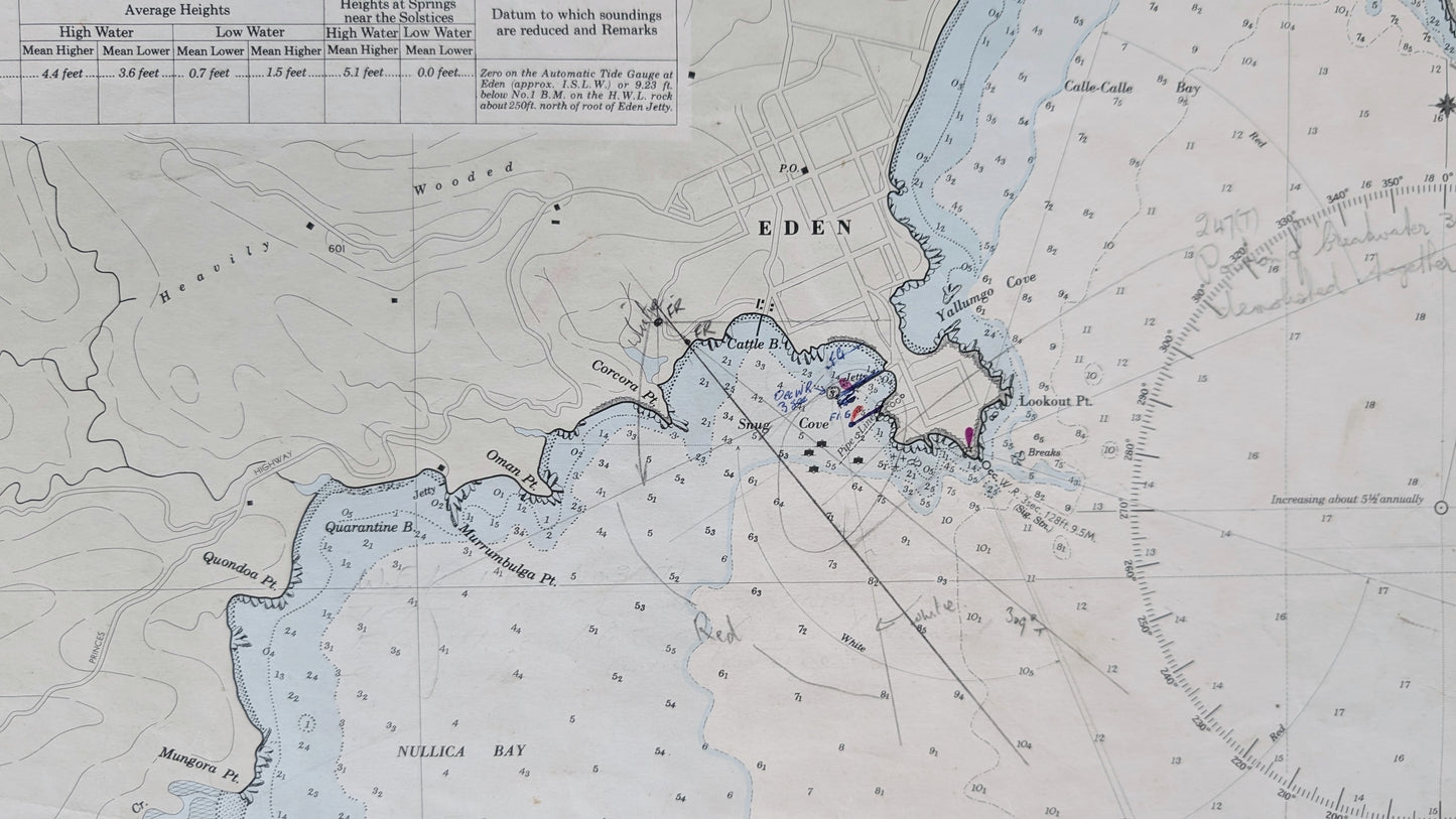 NSW - Plans NSW South Coast Aus 71 Chart / Map