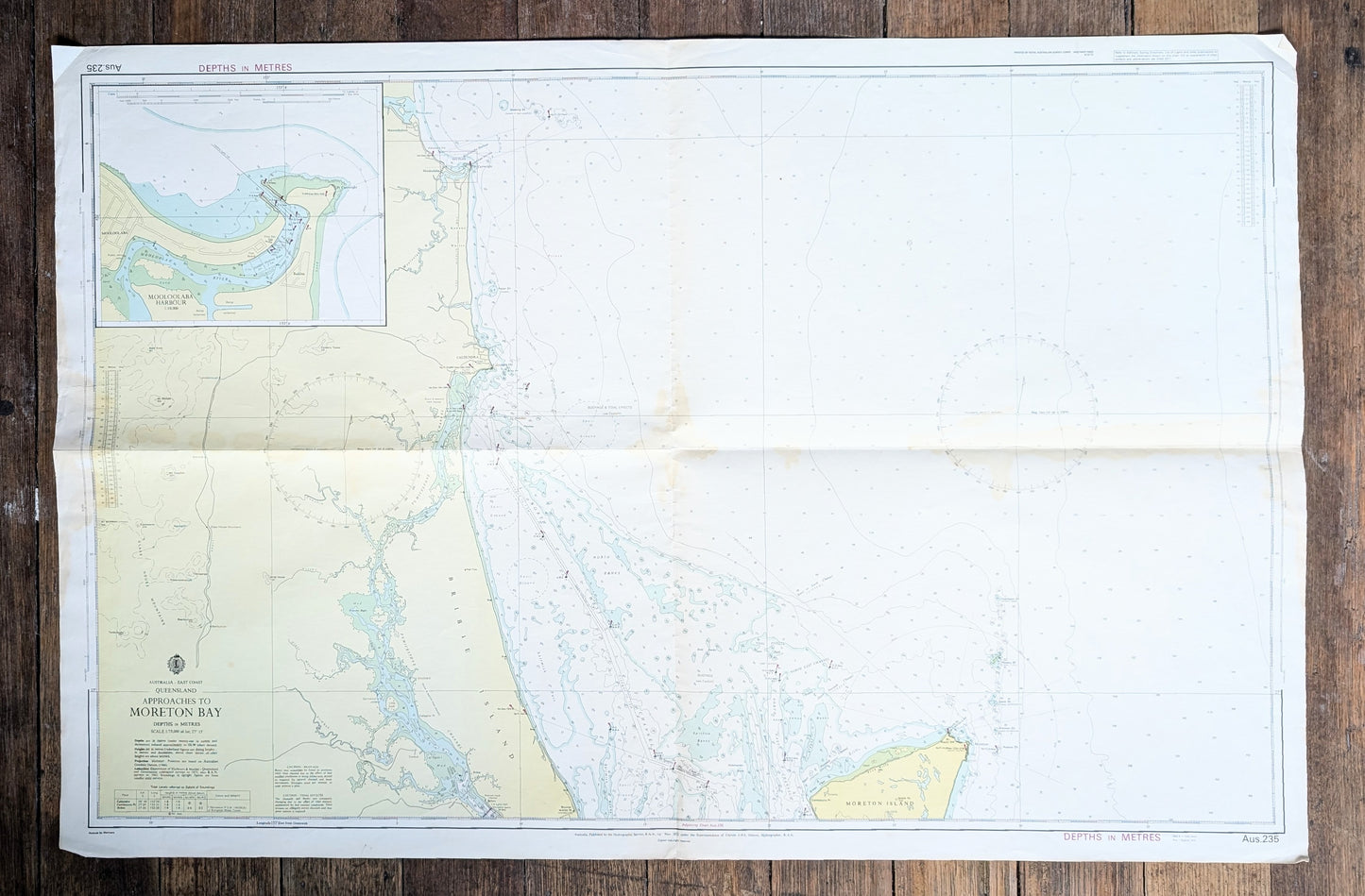 QLD - Approaches to Moreton Bay Aus 235 Chart / Map