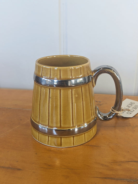 Vintage Japanese Barrel Beer Mug