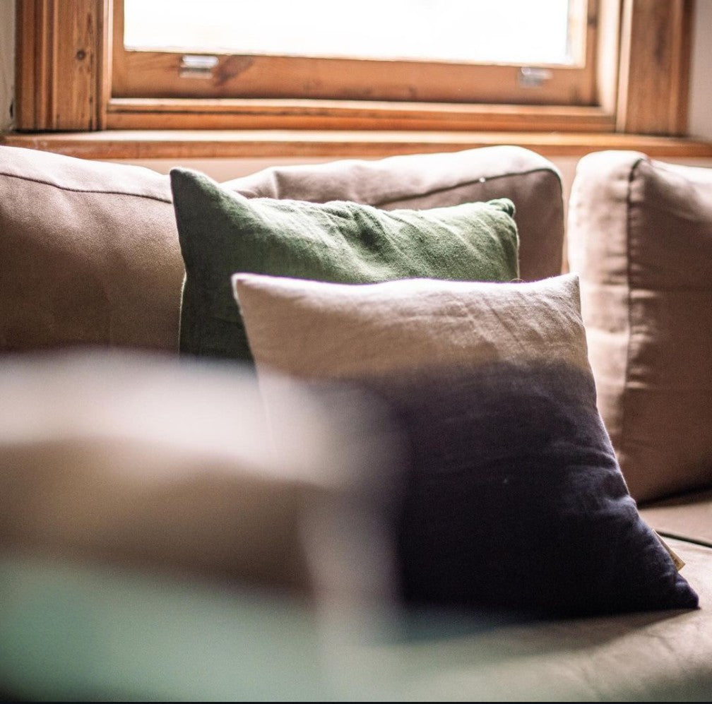 Forest Green Irish Linen Cushion