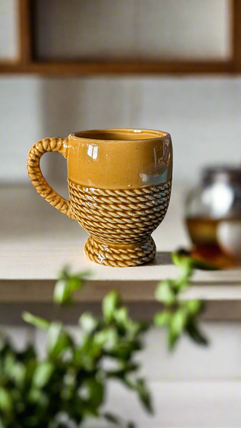 Mid Century Japanese Rope Mugs