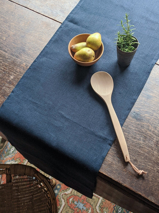 navy-table-runner-sami-couper-pure-irish-linen-hobart-tasmania