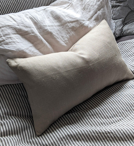 Natural Irish linen cushion - Rectangle